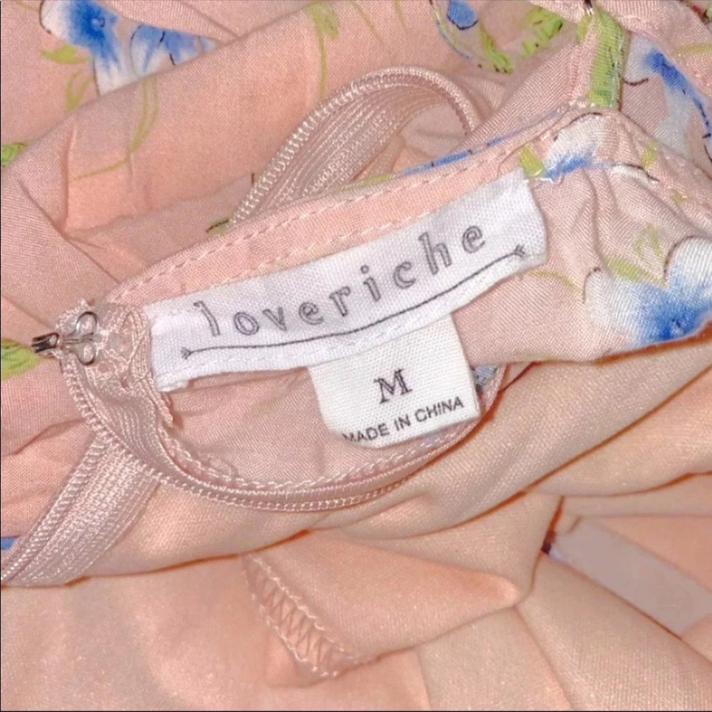 Love Riche Women’s Size M Pink Floral Romper - Picture 4 of 4